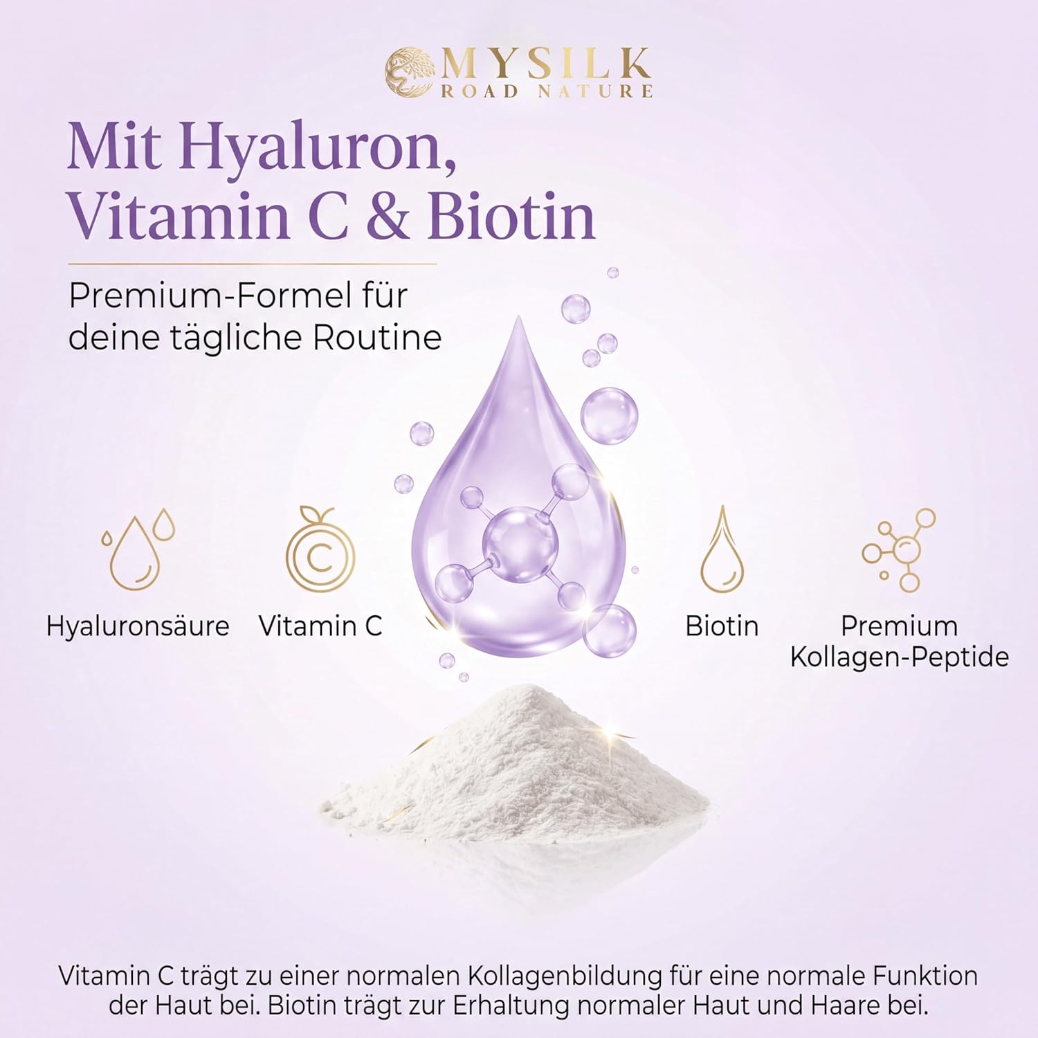Collagen Beauty Complex Kollagenpeptide mit Vitamin C, Biotin und Hyaluronsäure – Produktansicht 4
