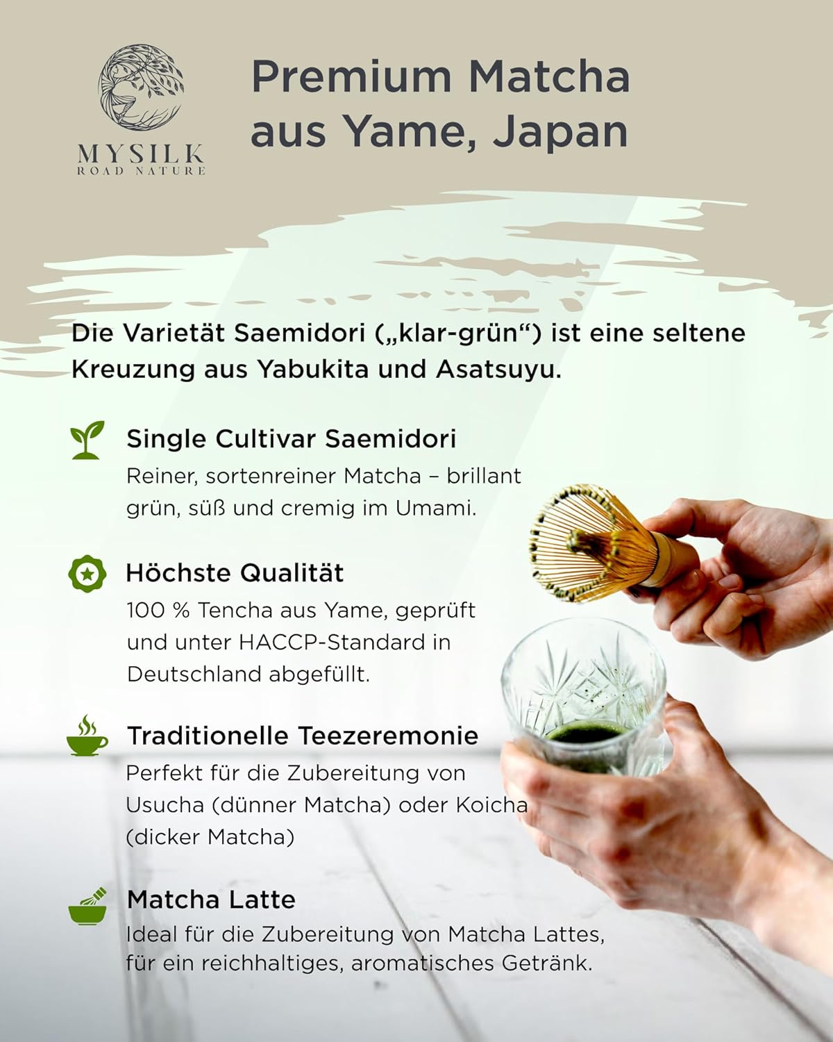 Saemidori Matcha Pulver 90g – Ceremonial Grade, Single Cultivar, First Harvest aus Yame, Japan | für Matcha Latte & Tee