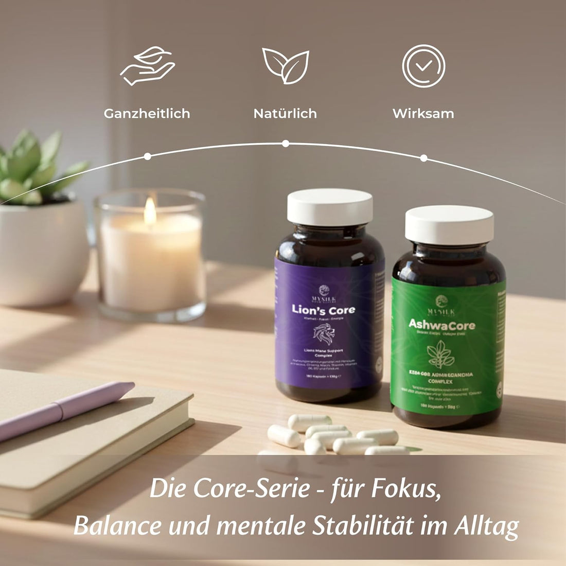 Lion's Mane & Ashwagandha Set – LionsCore™ + AshwaCore