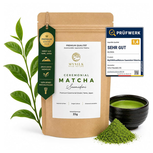 Saemidori Ceremonial Grade Matcha 35 g aus Yame, Japan – Single Cultivar von MySilkRoadNature