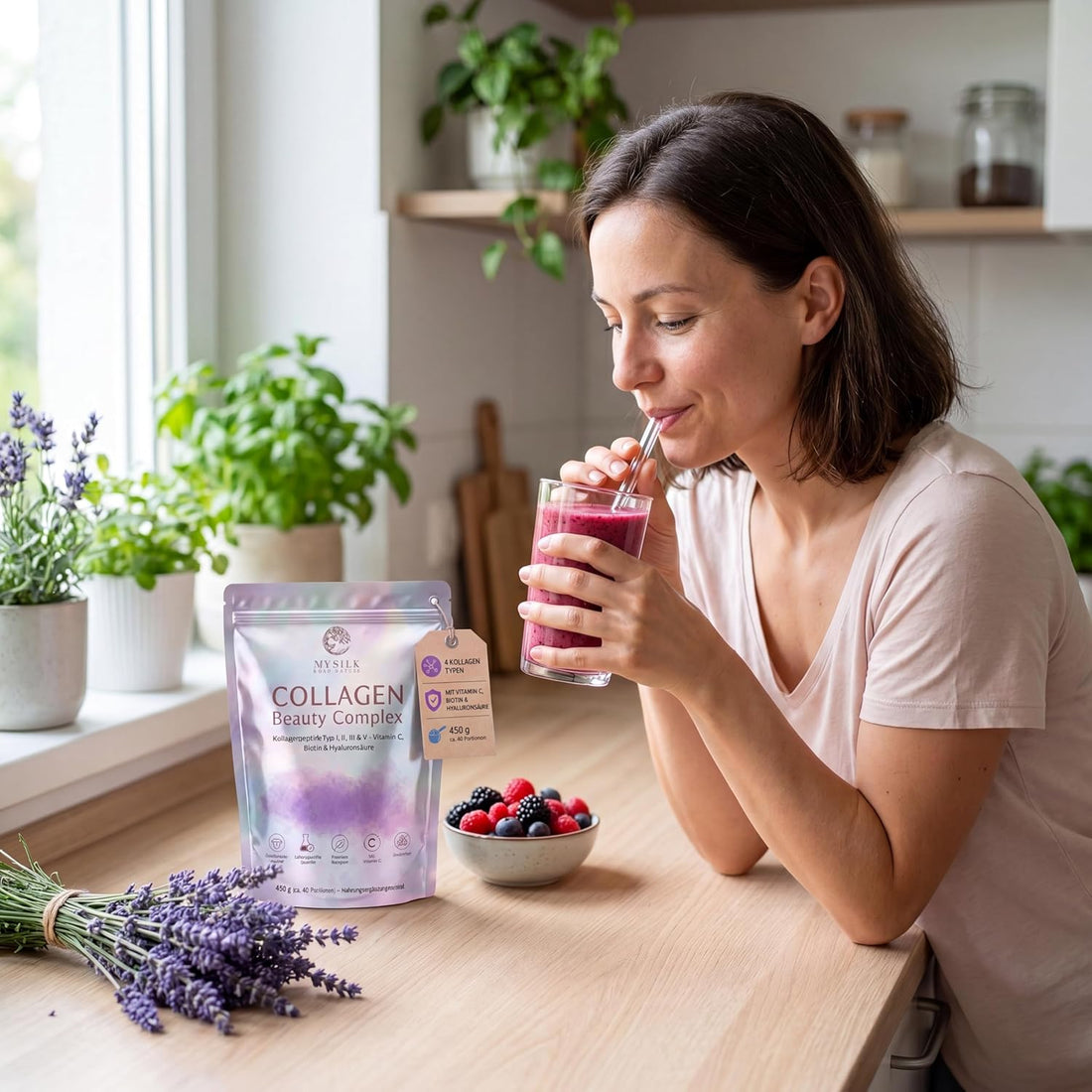Collagen Beauty Complex Kollagenpeptide mit Vitamin C, Biotin und Hyaluronsäure – Produktansicht 5