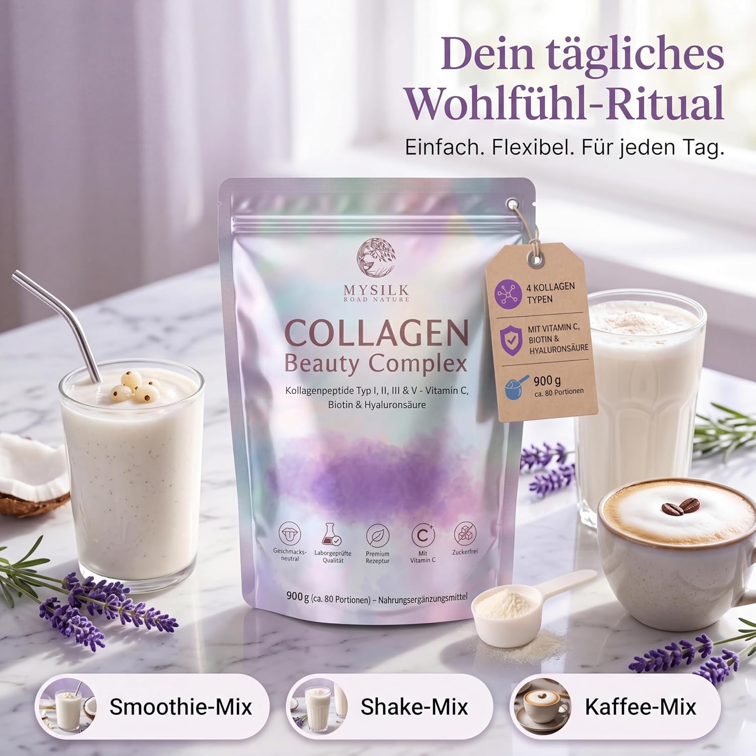 Kollagenpulver – im Smoothie, Shake oder Kaffee
